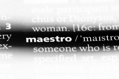 Maestro Word'de bir sözlük. Maestro kavramı.