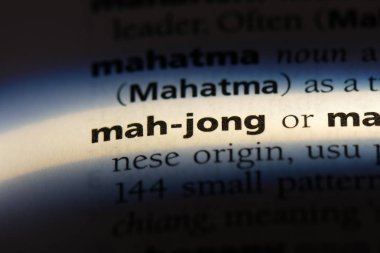 Mah jong sözcük sözlüğe. Mah jong kavramı.