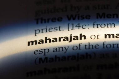 Maharajah Word'de bir sözlük. Maharajah kavramı.