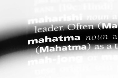 Mahatma Word'de bir sözlük. Mahatma kavramı.