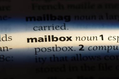 posta kutusu Word'de bir sözlük. posta kutusu kavramı.
