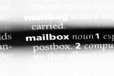 posta kutusu Word'de bir sözlük. posta kutusu kavramı.