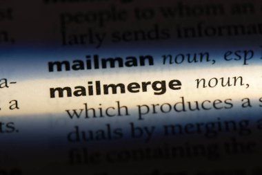 Adres mektup birleştirme word Sözlük içinde. Adres mektup birleştirme kavramı.