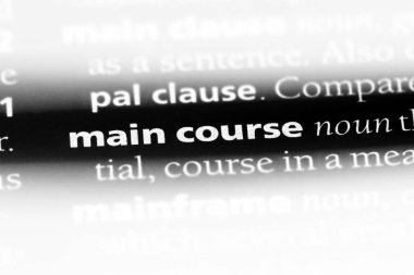 Ana yemek Word'de bir sözlük. Ana yemek kavramı.