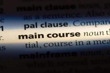 Ana yemek Word'de bir sözlük. Ana yemek kavramı.