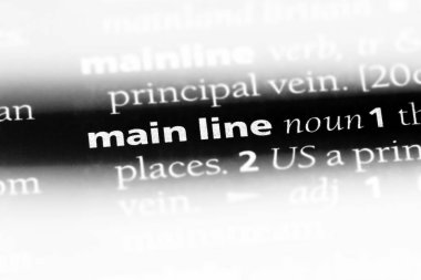 Ana hattı Word'de bir sözlük. Ana hat kavramı.