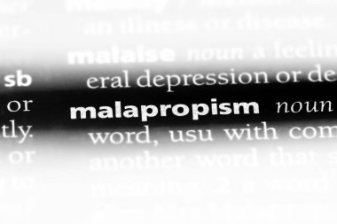 Malapropism sözcük sözlüğe. Malapropism kavramı.