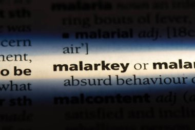 bir sözlüğü'ndeki Malarkey sözcüğü. Malarkey kavramı.