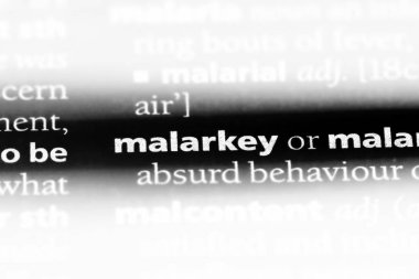 bir sözlüğü'ndeki Malarkey sözcüğü. Malarkey kavramı.