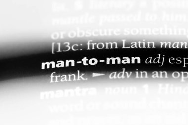 Erkek erkeğe Word'de bir sözlük. Erkek erkeğe kavramı.