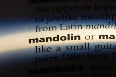 Mandolin Word'de bir sözlük. Mandolin kavramı.
