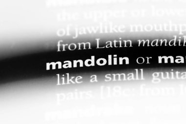 Mandolin Word'de bir sözlük. Mandolin kavramı.