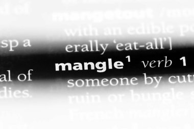 bir sözlüğü'ndeki sözcüğü mengeneden. Mangle kavramı.
