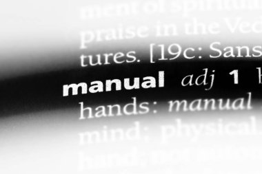 el ile tek kelimeyle bir sözlük. Manuel kavramı.