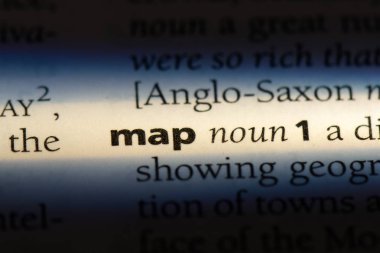 bir sözlüğü'ndeki sözcüğü eşleyin. harita kavramı.
