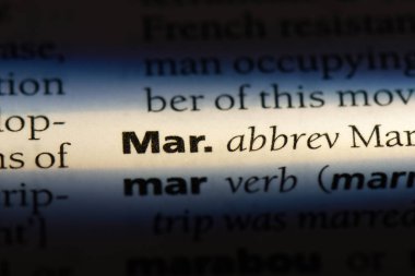 Bir sözlüğü'ndeki sözcüğü mar. Kavram mar.