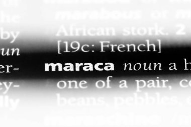 bir sözlüğü'ndeki maraca sözcüğü. maraca kavramı.