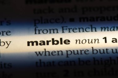bir sözlükte mermer söz. mermer kavramı.