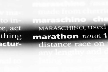 Maraton Word'de bir sözlük. Maraton kavramı.