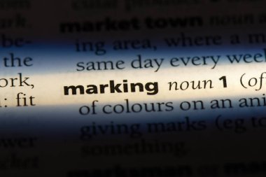 bir sözlüğü'ndeki sözcüğü işaretleme. işaretleme kavramı.