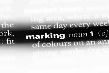 bir sözlüğü'ndeki sözcüğü işaretleme. işaretleme kavramı.