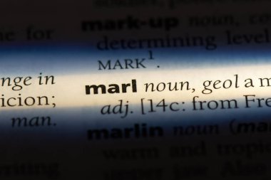 bir sözlüğü'ndeki Marl sözcüğü. Marl kavramı.