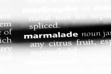 Marmelat Word'de bir sözlük. Marmelat kavramı.