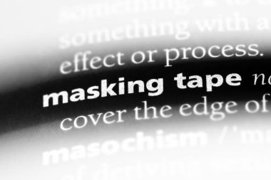 maskeleme bandı Word'de bir sözlük. maskeleme bandı kavramı.