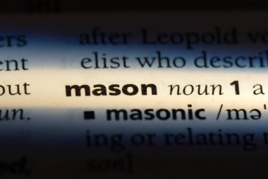 bir sözlüğü'ndeki Mason sözcüğü. Mason kavramı.