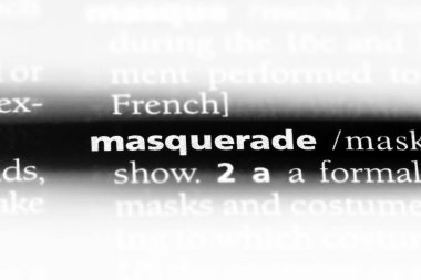 maskeli balo Word'de bir sözlük. maskeli balo kavramı.