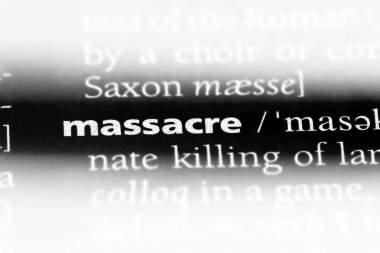 bir sözlüğü'ndeki sözcüğü katliam. katliam kavramı.