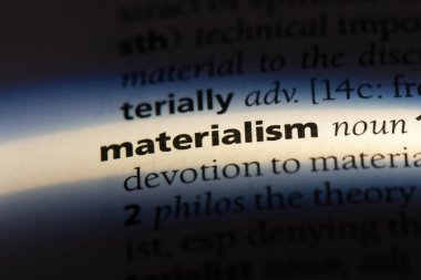 materyalizm Word'de bir sözlük. materyalizm kavramı.
