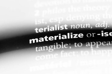 bir sözlük Word'de gerçekleştirmek. kavram gerçekleştirmek.