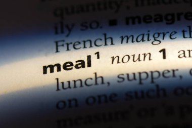 yemek Word'de bir sözlük. yemek kavramı.