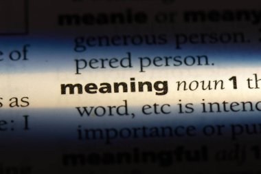 Sözlükteki anlamı kelime. anlam kavramı.