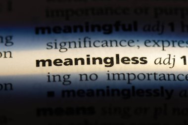 anlamsız sözcük sözlüğe. anlamsız kavramı.