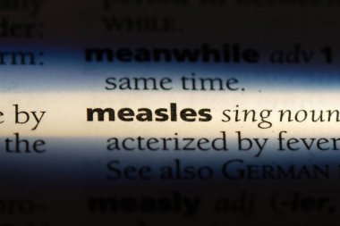 Kızamık Word'de bir sözlük. Kızamık kavramı.