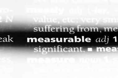 bir sözlüğü'ndeki ölçülebilir sözcüğü. ölçülebilir kavramı.