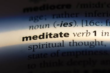 bir sözlüğü'ndeki sözcüğü meditasyon. kavram meditasyon.