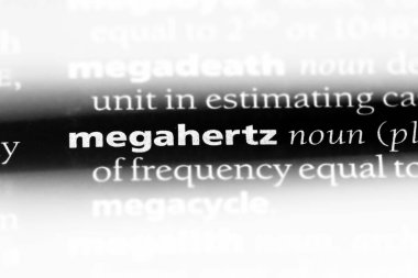 bir sözlüğü'ndeki megahertz sözcüğü. megahertz kavramı.