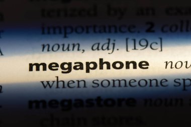 megafon Word'de bir sözlük. megafon kavramı.