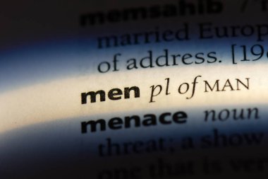 Erkekler Word'de bir sözlük. Erkekler kavramı.