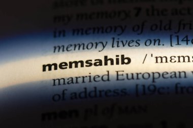 Memsahib Word'de bir sözlük. Memsahib kavramı.