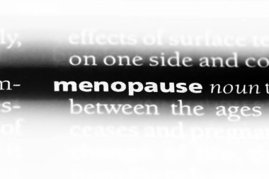 bir sözlüğü'ndeki menopoz sözcüğü. Menopoz kavramı.