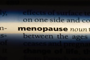 bir sözlüğü'ndeki menopoz sözcüğü. Menopoz kavramı.