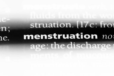 menstruasyon Word'de bir sözlük. menstruasyon kavramı.