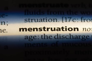menstruasyon Word'de bir sözlük. menstruasyon kavramı.
