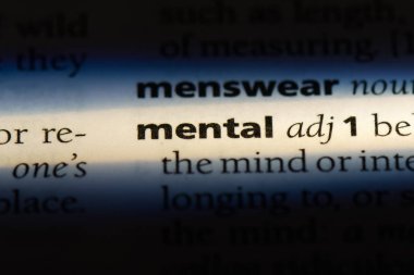 bir sözlüğü'ndeki zihinsel sözcüğü. zihinsel kavram.