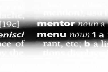 Menü Word'de bir sözlük. Menü kavramı.