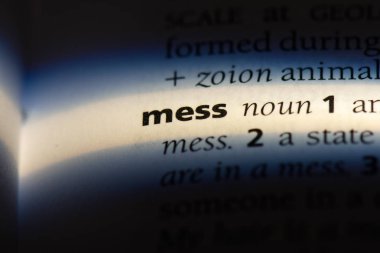 bir sözlüğü'ndeki sözcüğü karışıklık. karışıklık kavramı.